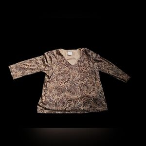 Emma James Brown Paisley Large Top